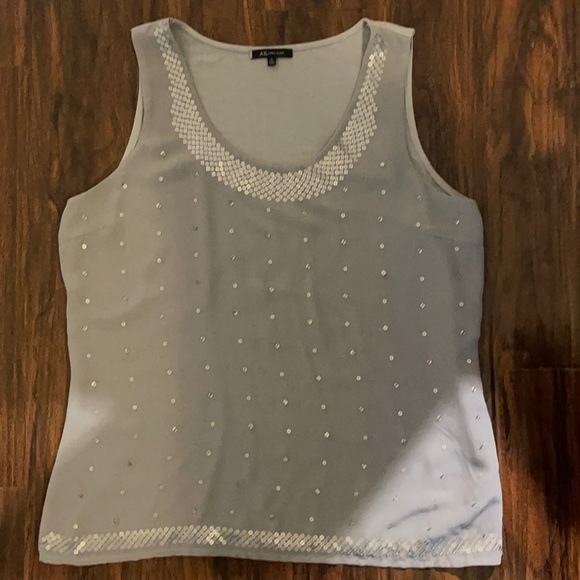 Anne Klein XL Grey Shell/Tank with Sequin | Dressy - Picture 2 of 10